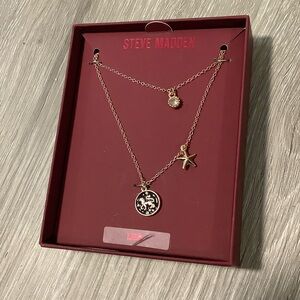 Steve Madden Leo astrology sign gold necklace